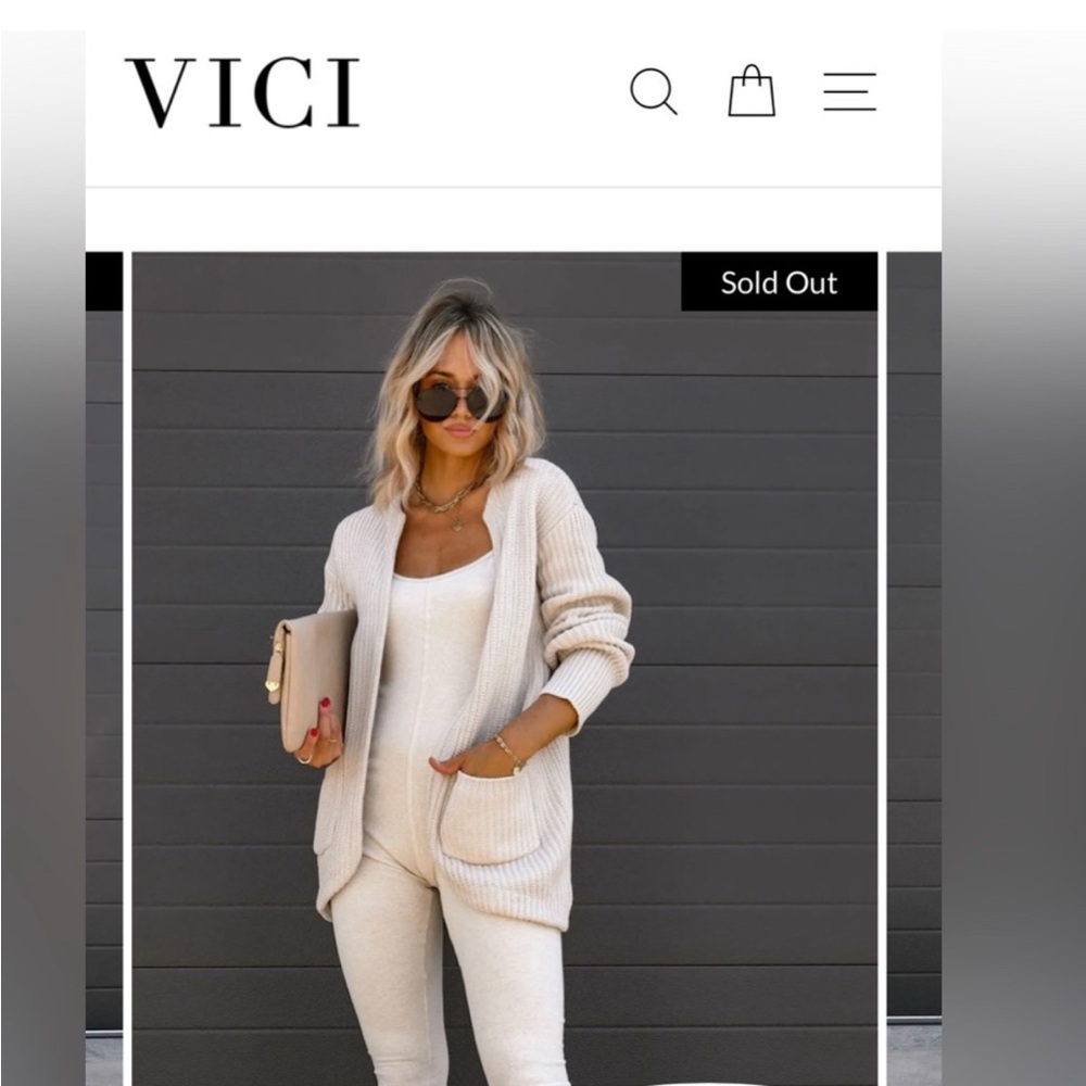 Vici Cream Women's Sweater Cardigan - Picture 3 of 7